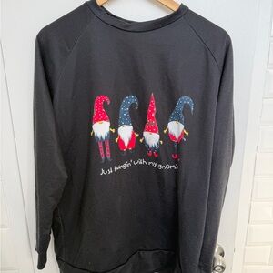 “Just hangin with my gnomies” long sleeve shirt (read description for size)